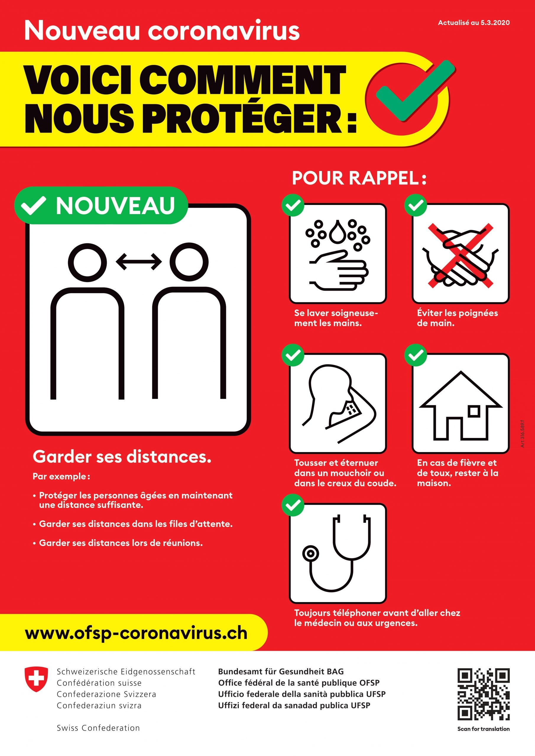 Instructions concernant le coronavirus | Société Vaudoise de ...